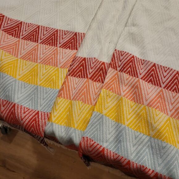 American Eagle Outfitters Rainbow Striped Poncho Shawl Geometric - Picture 1 of 9